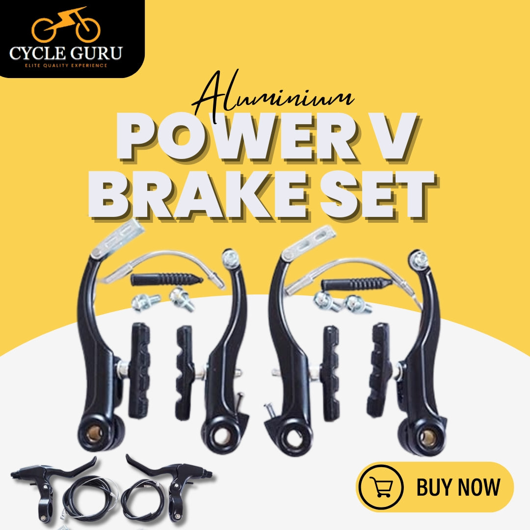 Cycle Guru Bicycle Power V Brake Aluminum Brake Set Front nd Rear