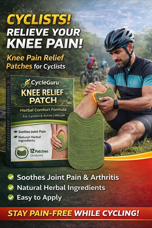 CycleGuru" Herbal Knee Pain Relief Patch — Joint Support for Cyclists & Daily Use