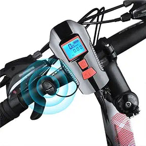 Cycle Guru" 3 in 1 Rechargable Bike Light And Speedometer With Horn