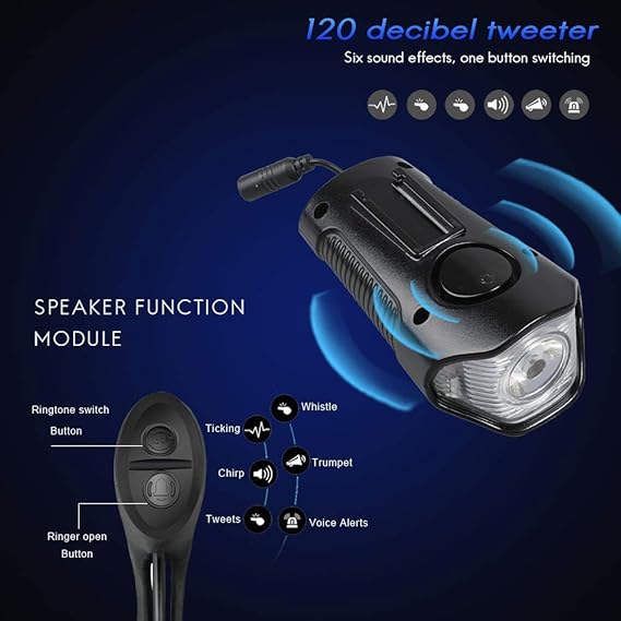 Cycle Guru"Bicycle 3 in 1 Rechargable Bike Light and horn