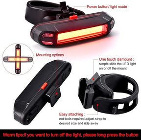 Cycle Guru" Bicycle USB Rechargeable Rear Tail light