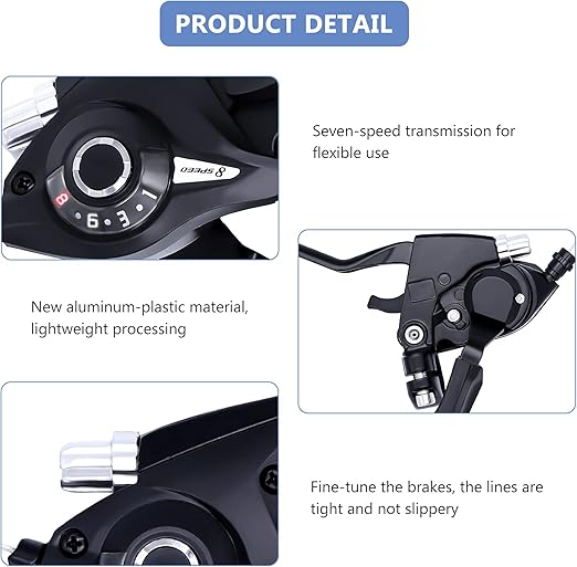Cycle Guru" Bicycle 1 Pair Gear Shifter With Brake Lever