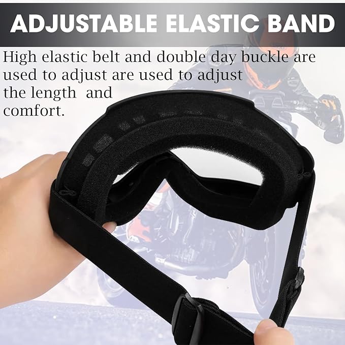 Cycle Guru" Bicycle and Motorcycle Helmet Face Mask Detachable Anti-Fog Windproof Motorcycle Goggle Mask 2 Ways Use UV Protection Face Mask