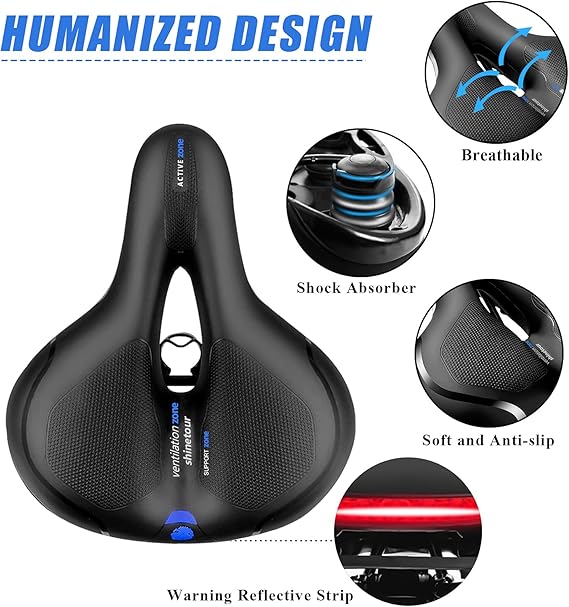 Cycle Guru" BICYCLE EXTRA SOFT SADDLE SEAT COMFORTABLE THICKNESS SHOCK ABSORB