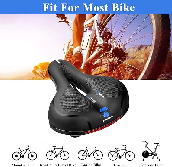Cycle Guru" BICYCLE EXTRA SOFT SADDLE SEAT COMFORTABLE THICKNESS SHOCK ABSORB
