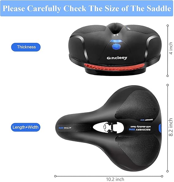 Cycle Guru" BICYCLE EXTRA SOFT SADDLE SEAT COMFORTABLE THICKNESS SHOCK ABSORB
