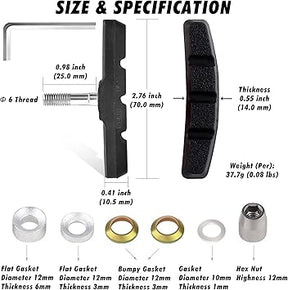 Cycle Guru" Bicycle Bike V Brake Pad 1 Pair