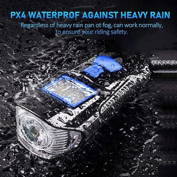 Cycle Guru"Bicycle 3 in 1 Rechargable Bike Light and horn