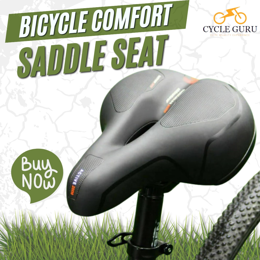 Cycle Guru" BICYCLE EXTRA SOFT SADDLE SEAT COMFORTABLE THICKNESS SHOCK ABSORB
