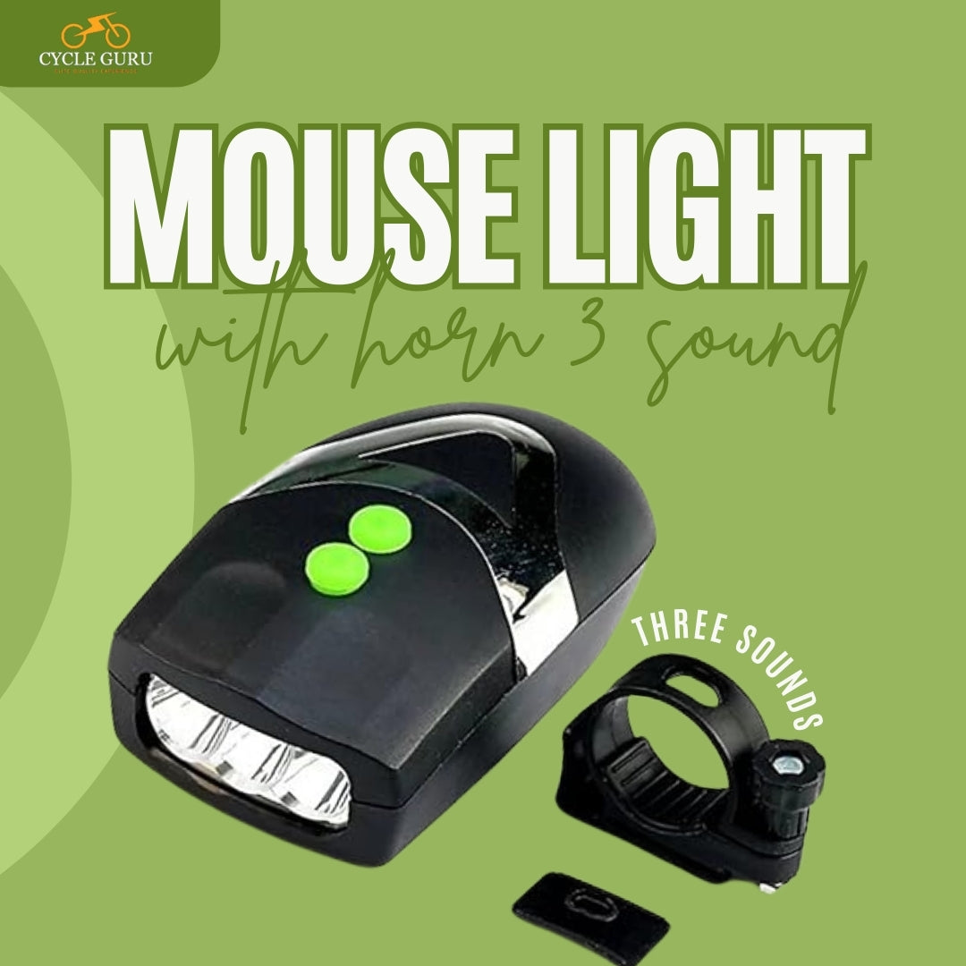 Cycle Guru" Bicycle Mouse Light With Horn 3 sound