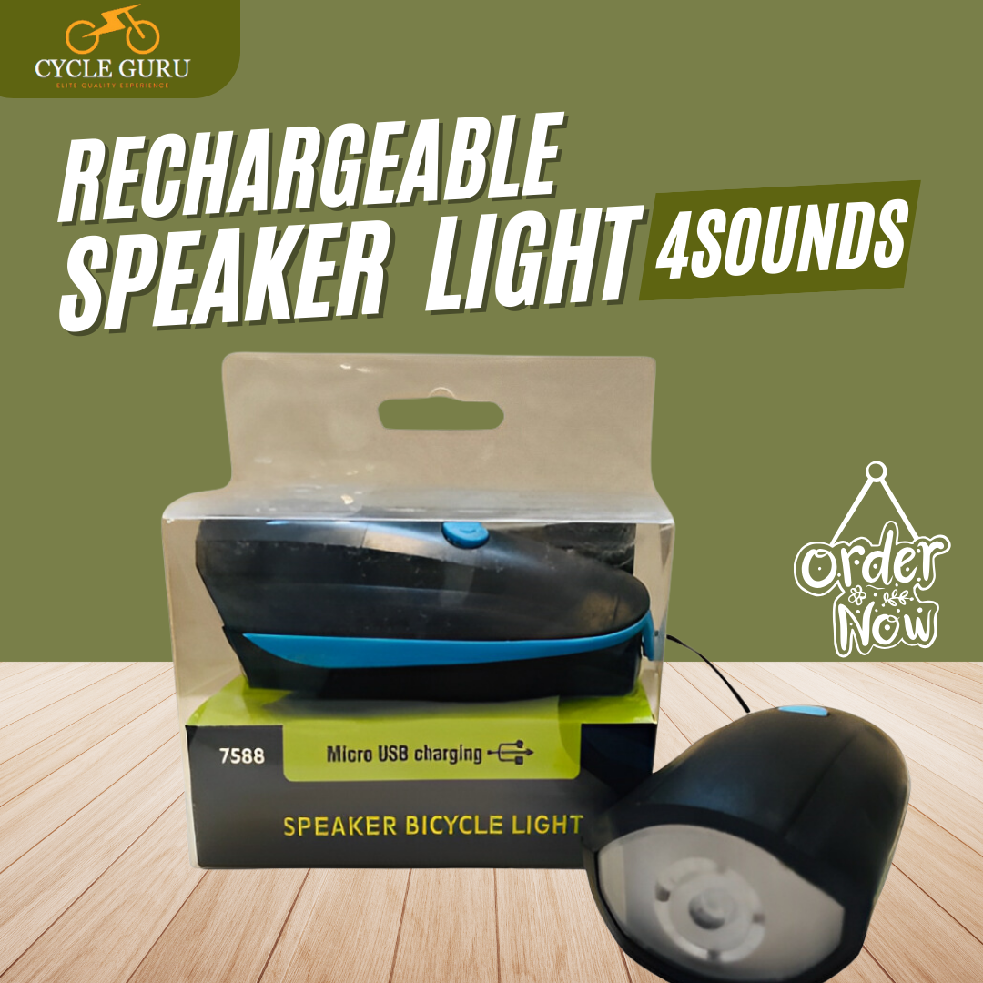 Cycle Guru" 2 in 1 Rechargable Bike Light and horn