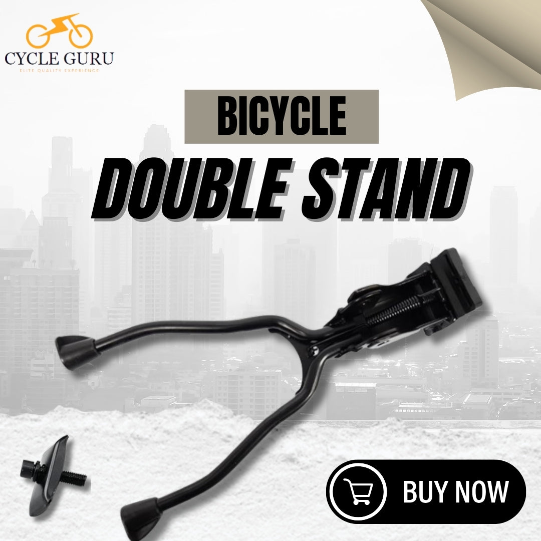 Cycle Guru" Bicycle Double Leg Iron Bicycle Kick Stand