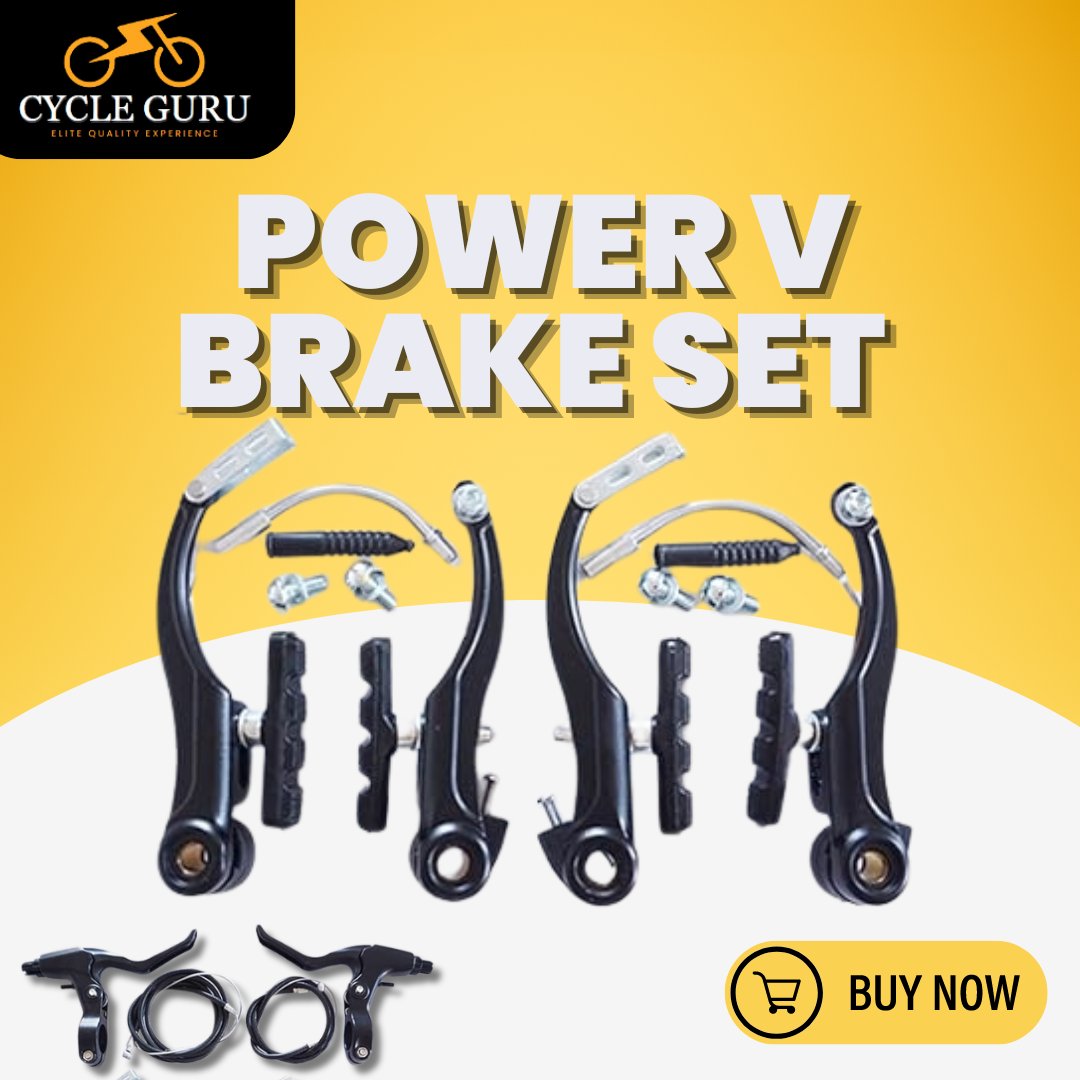 Cycle Guru" Bicycle V Brake Aluminum Alloy Bike Brake Replacement Set