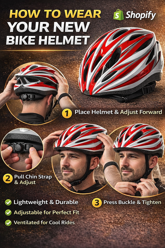 Cycle Guru" Adjustable Safety Bicycle Helmet – Lightweight Ventilated Riding Helmet for Men & Women