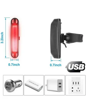 Cycle Guru" Bicycle USB Rechargeable Rear Tail light