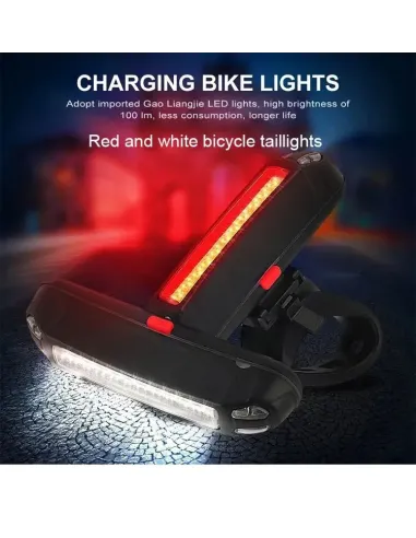 Cycle Guru" Bicycle USB Rechargeable Rear Tail light Waterproof