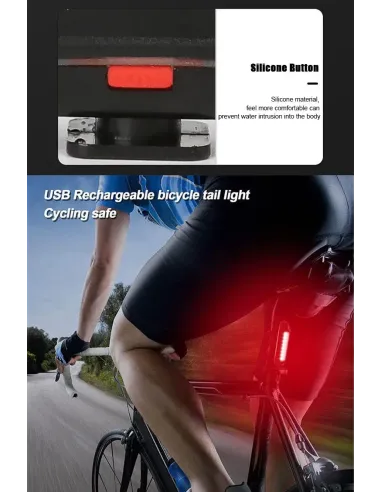 Cycle Guru" Bicycle USB Rechargeable Rear Tail light Waterproof