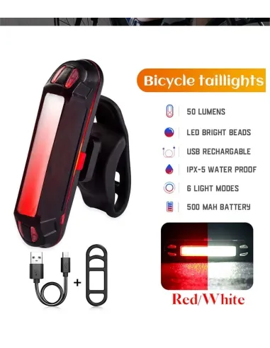 Cycle Guru" Bicycle USB Rechargeable Rear Tail light Waterproof